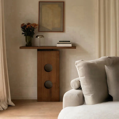 Console Wabi-Sabi Minimaliste – Table Rectangulaire Élégante pour Entrée & Salon