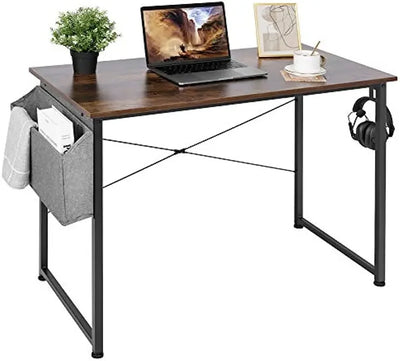 Bureau Homfa 100×50 cm – Table d’Ordinateur Stable avec Rangement